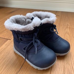 H&M dark blue toddler winter boots